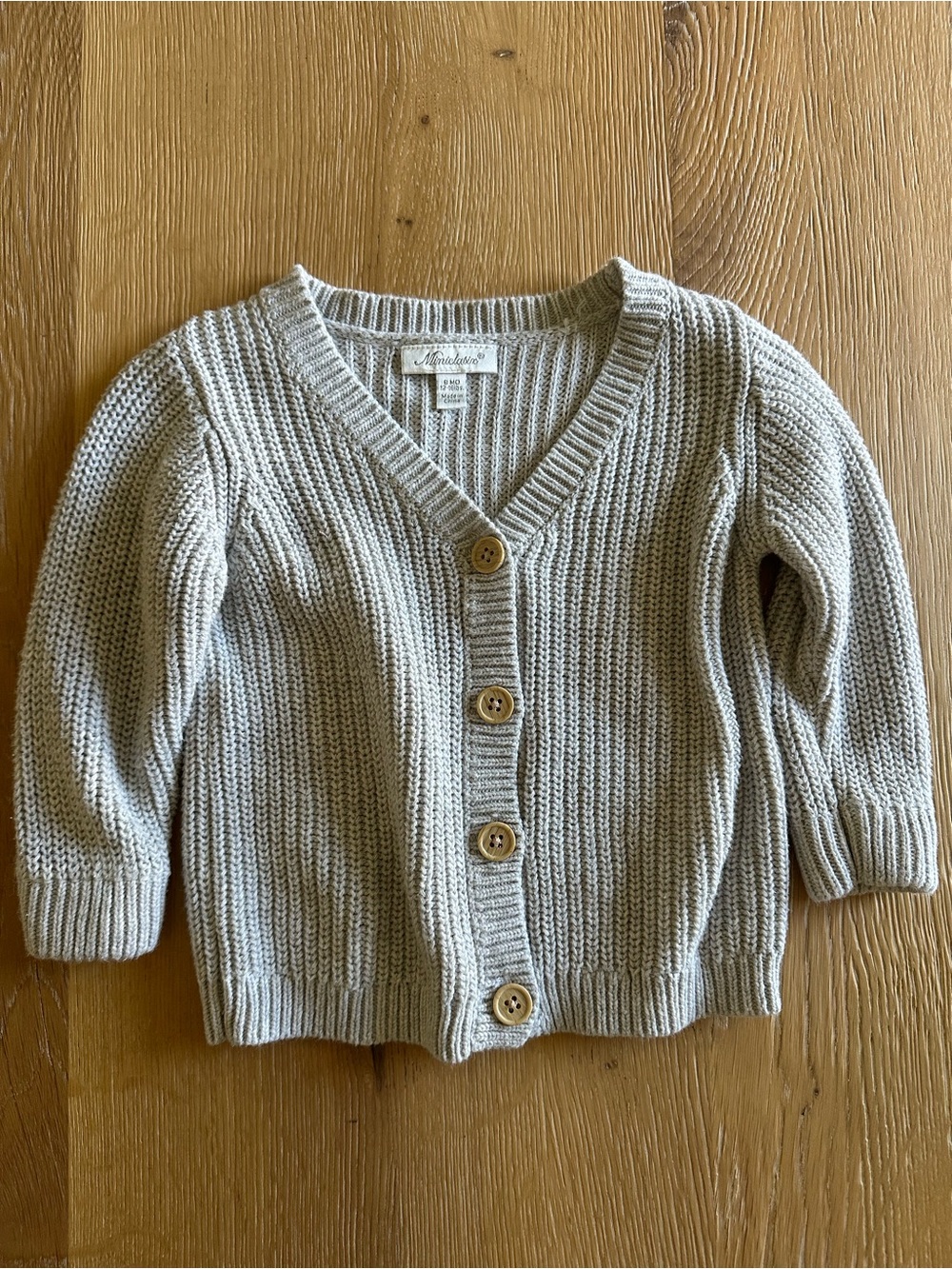 Gray 6 month baby cardigan